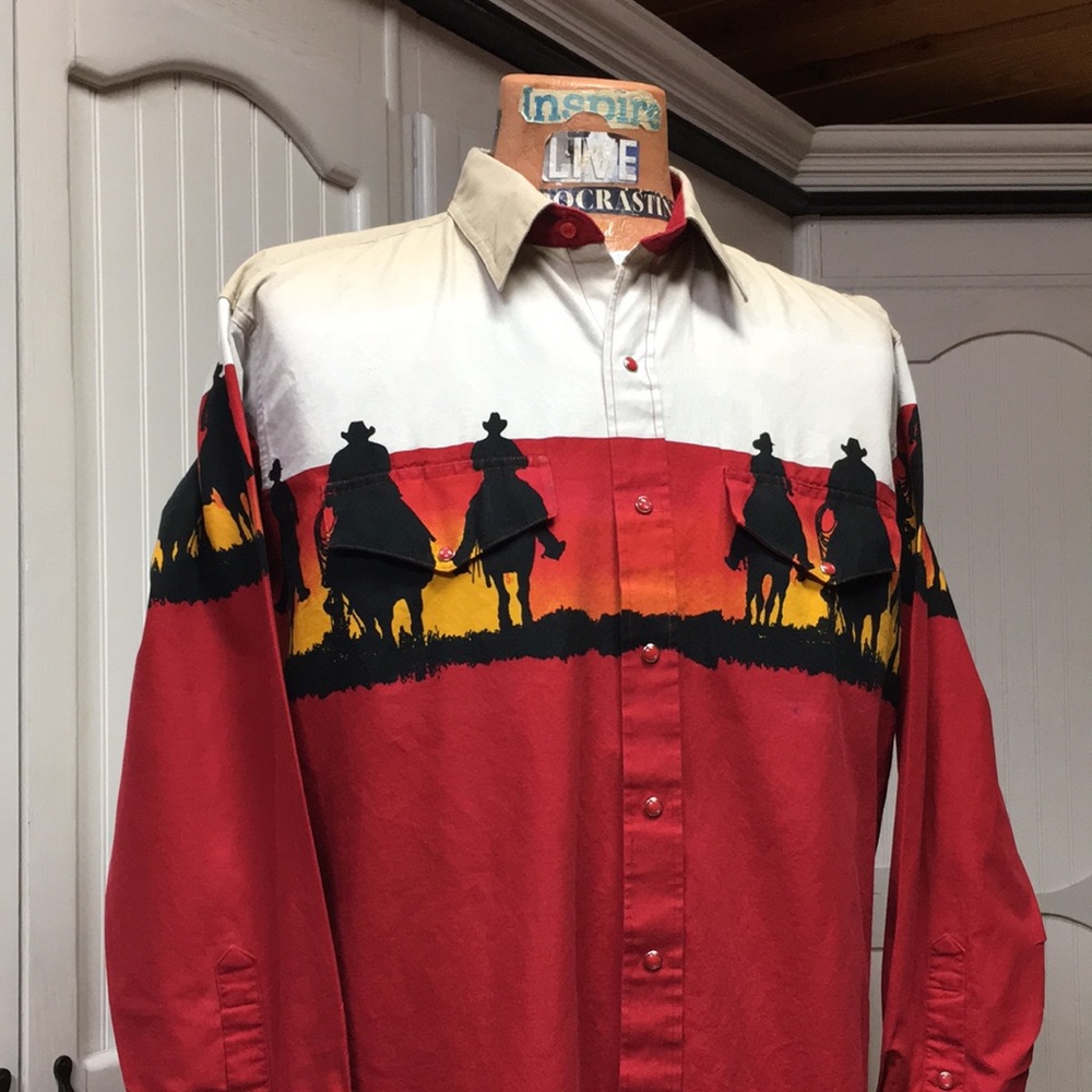Sunset Riders Southwestern Western Snap Shirt